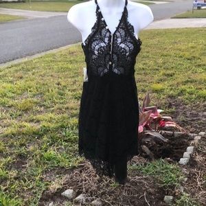 NWT FREE PEOPLE Lined Sexy small Black Dress